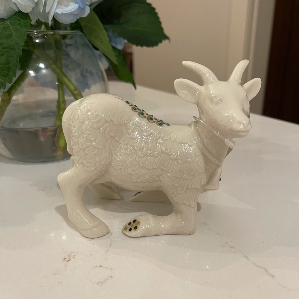 NWT Lenox China Jewels Collection Rare Goat